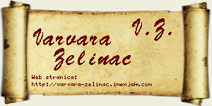 Varvara Zelinac vizit kartica